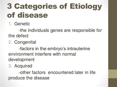 Etiology Of Diseasesclaudincaryl