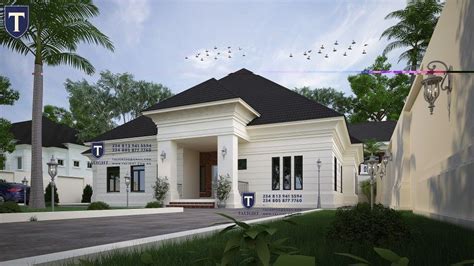 Architectural Design Of Four Bedroom Bungalow Plan In Nigeria Arsitektur
