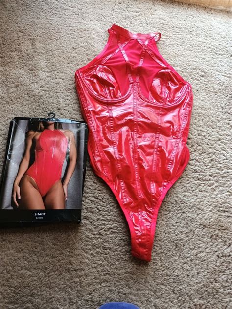 Ann Summers Wetlook Pvc Sexy Shade Body Red M 1214 Great T 🎁