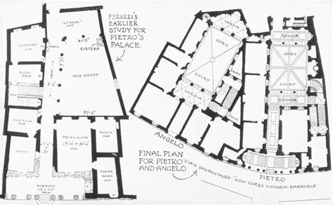 065 High Renaissance Architecture Baldassare Peruzzi Plan Of The