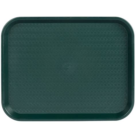 Choice 14 X 18 Forest Green Plastic Fast Food Tray 12pack