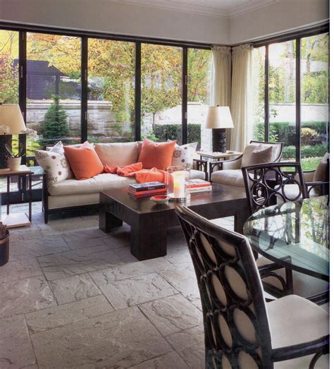 This Garden Room Designed By Brian Gluckstein Features Furniture From