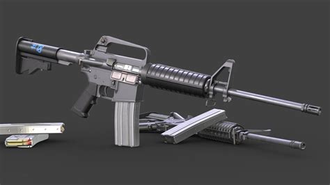 Colt M16a2 Commando Assault Carbine 3d Model By Icaro Arrigoni