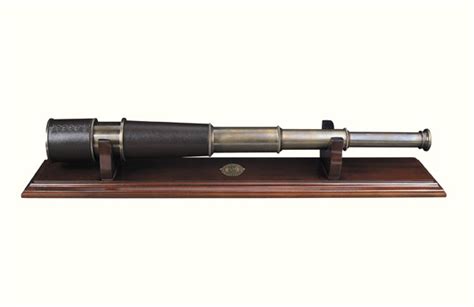 Bronze Spyglass With Stand 54 X 17 X 11 Cm Leather Covered And Bronze Finished Heerensferen Nl