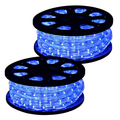 100 Blue 2 Wire Led Rope Light Home Outdoor Boat Party Decorative