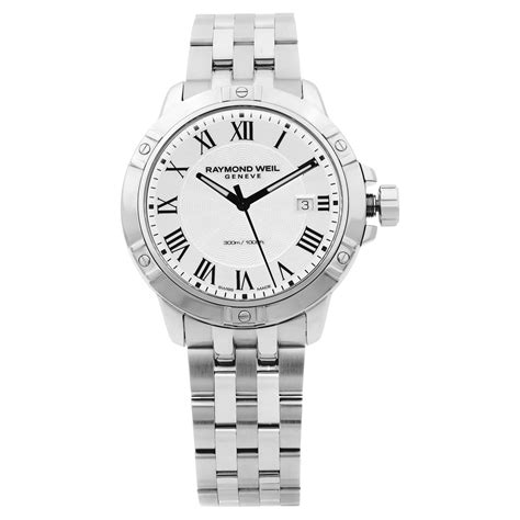 Raymond Weil Tradition Steel White Roman Dial Quartz Mens Watch Stc For Sale At Stdibs
