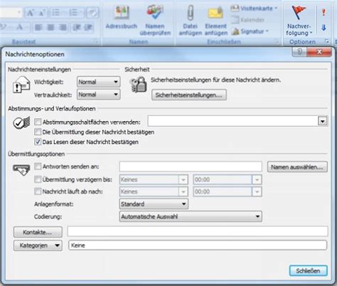 In outlook, select tools, options. Outlook: read receipt for E-Mails set up