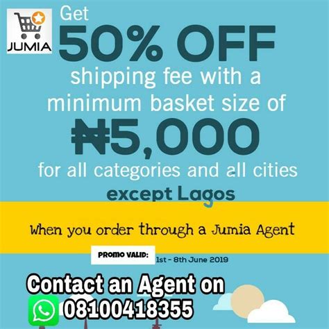 Jumia Offers 50 Discount Off Shipping Fee Business Nigeria