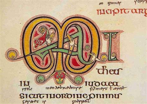 Lindisfarne Gospels Initial Graffiti Alphabet Book Of Kells