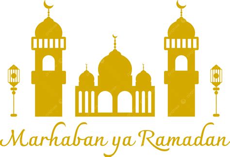 Diseño De Portada De Marhaban Ya Ramadán Con La Mezquita Islámica Png