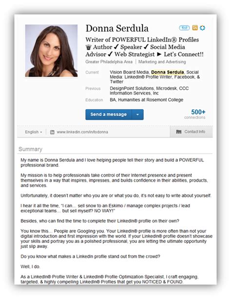 Great Examples Of Linkedin Profiles