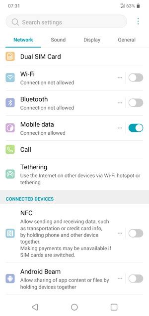 Set Up Internet Lg K50 Android 90 Device Guides