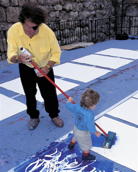 Happy Fathers Day Chihuly Painting In Jerusalem With His Son