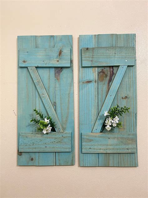 Shutter Wall Decor Wooden Farmhouse Shutters Interior Window Etsy Uk