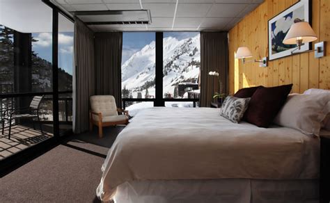 Corner Room With Fireplace And Balcony Alta Lodge Utah Ski Hotels