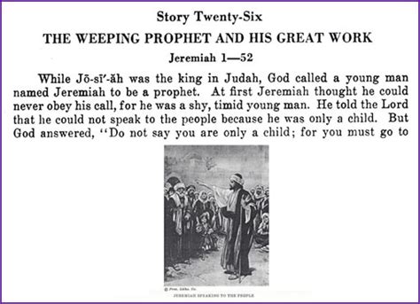 The Weeping Prophet Jeremiah Story Kids Korner Biblewise