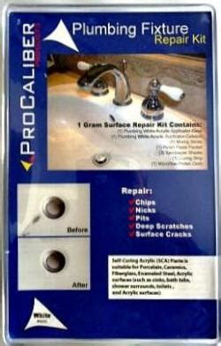 Tail pipe, trap, or fittings will be replaced or repaired, as necessary. Chip Repair Kit: Sink, Tub, Toilet Repairs