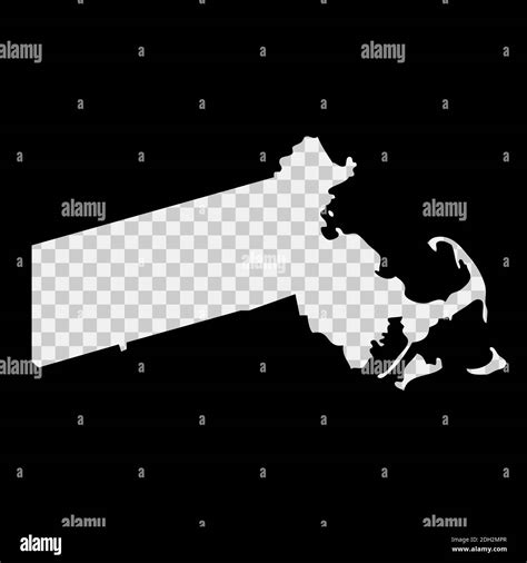 Massachusetts Us State Stencil Map Laser Cutting Template On