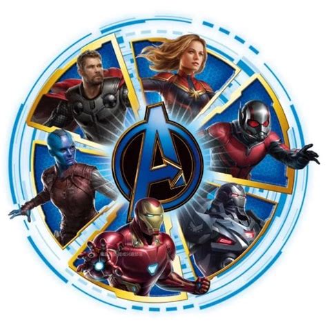 Someone Put Together The Pieces Of Leaded Avengers 4 Art In A Circle