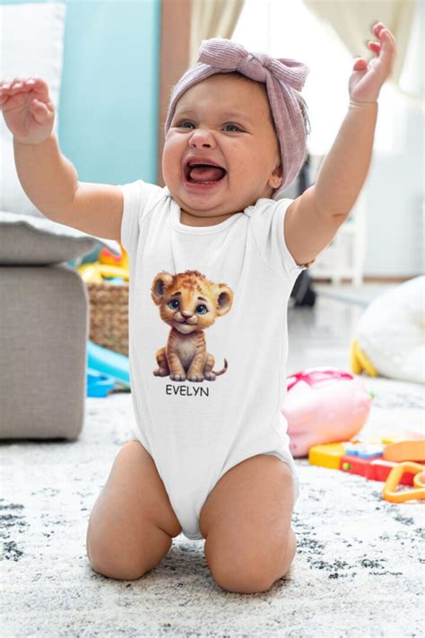 Personalised Lion Bodysuit Ps Made With Love For You