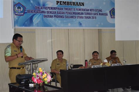 Mantiri Buka Diklat Kepemimpinan Tingkat IV Pemerintah Kota Bitung