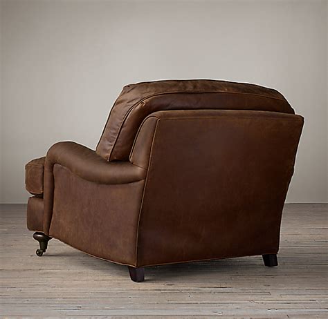 English Roll Arm Leather Chair