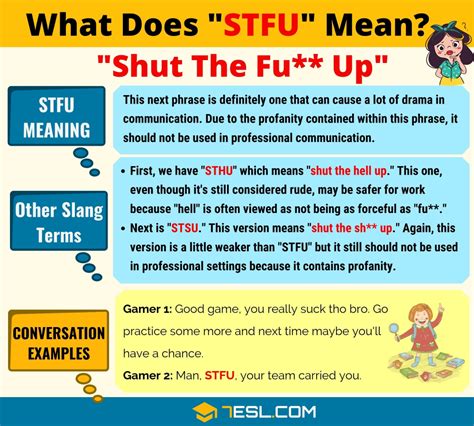 Stfu Meaning What Does Stfu Mean Useful Text Conversations 7 E S L
