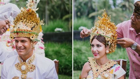 Balinese Hindu Traditional For Wedding Ceremony In Bali