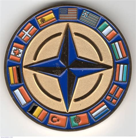 The north atlantic treaty organization (nato) is an alliance of 30 countries that border the north atlantic ocean. NATO AWACS No2 Sqn, Challenge coins - NATO - Medal - 1047