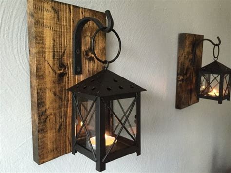 Rustic Candle Lantern Sconces Wall Decor Wall Sconce Candle