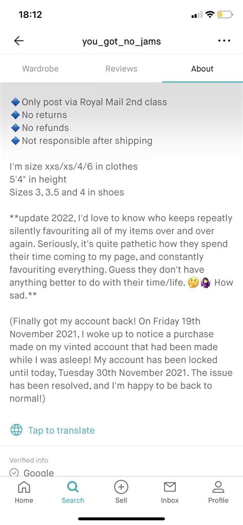 Came Across This Sellers Bio Found It Amusing I Kept Seeing Her