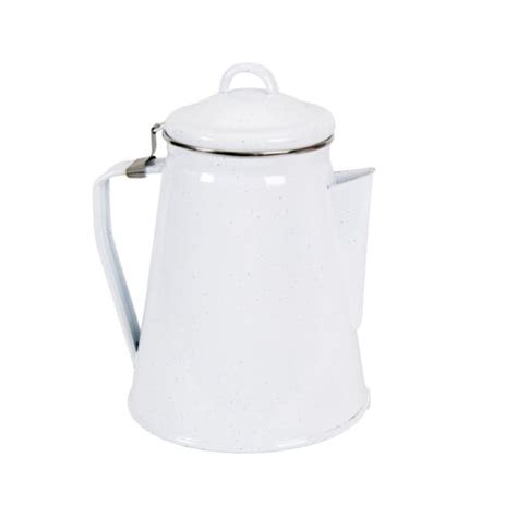 Stansport Enamel Percolator Coffee Pot 8 Cup White~8 Ebay