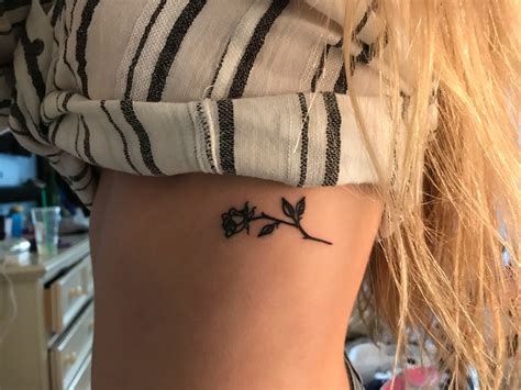 Published on december 15, 2015 , under tattoos. Rose tattoo | Small rib tattoos, Rib tattoos for women ...