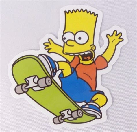 Bart 2 The Simpsons Skateboard Sticker Skateboarding