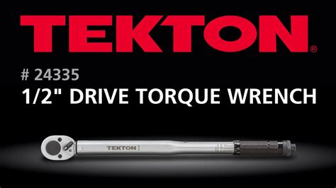 How To Use The Tekton 24335 12 In Drive Click Torque Wrench Youtube