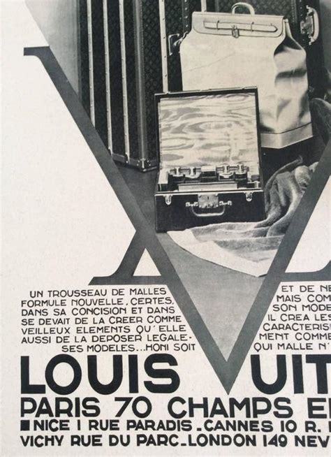 Louis Vuitton Vintage Ad Print 1930s For Sale At 1stdibs Louis Vuitton Vintage Advertising