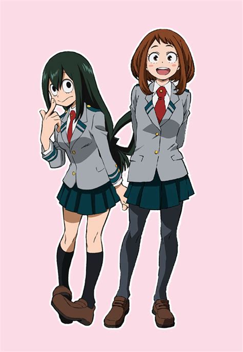 Boku No Hero Academia Tsuyu Asui Uraraka Ochako Anime Two Best Girls Imo Personajes