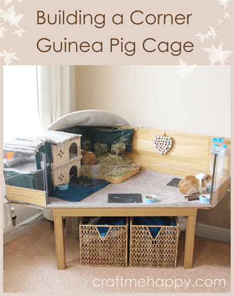 Guinea pig or rabbit hutch. Building a corner DIY C and C style guinea pig cage with a ...