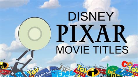 A list of 423 titles. Disney Pixar Movie Titles (1995-2018) - YouTube