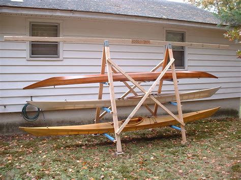Backyard Diy Canoe Rack Summer Project Canoe Kayak Rack The Free Standing Design Allows You