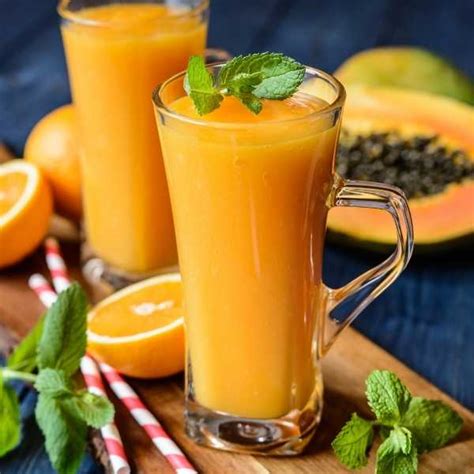 Orange Fresh And Papaya Drink Lionel Hitchen