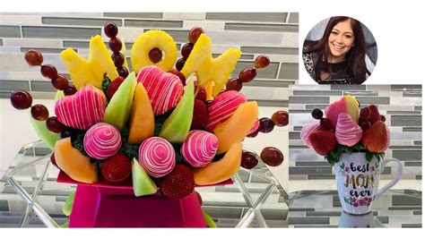 Diy How To Make Edible Bouquet Arrangement For Mothers Day Fruit