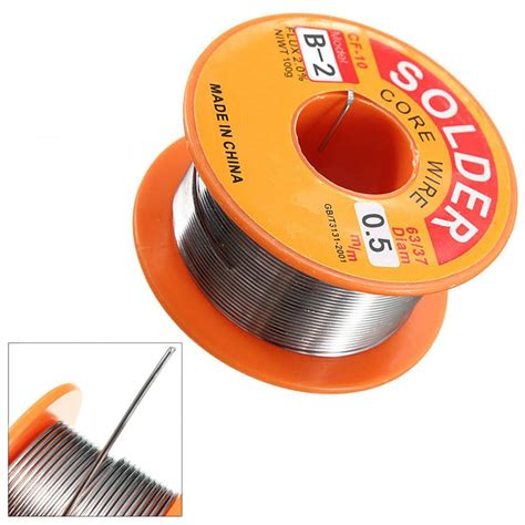 6337 45ft 05 06 08mm 100g Tin Lead Solder Flux Soldering Welding