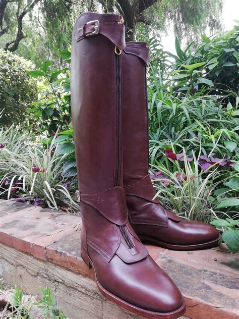 Brown Handmade Tall Leather Riding Boots Men Boots For Horse Riding