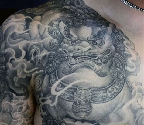 100 Foo Dog Tattoo Designs For Men - Chinese Gaurdian Lions
