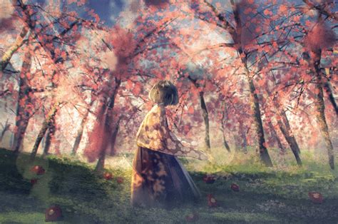 Download 2560x1700 Anime Girl Anime Landscape Forest