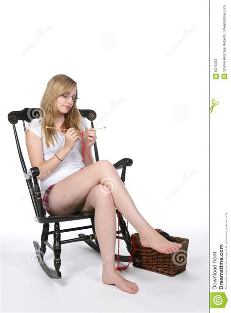 Woman Knitting Stock Photography Image 6345362