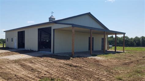40 X 60 X 12 Metal Bldg With Front Porch And Lean To Oldham Buildings
