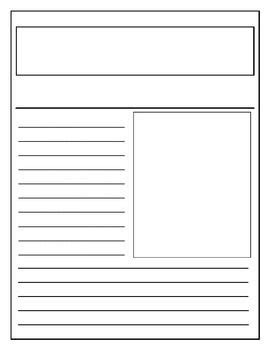 • student narratives include details and dialogue. Newspaper Article Template | Newspaper article template ...