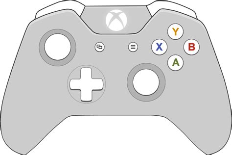 Xbox Controller Drawing Outline ~ Controller Clipart Xbox 1 Controller